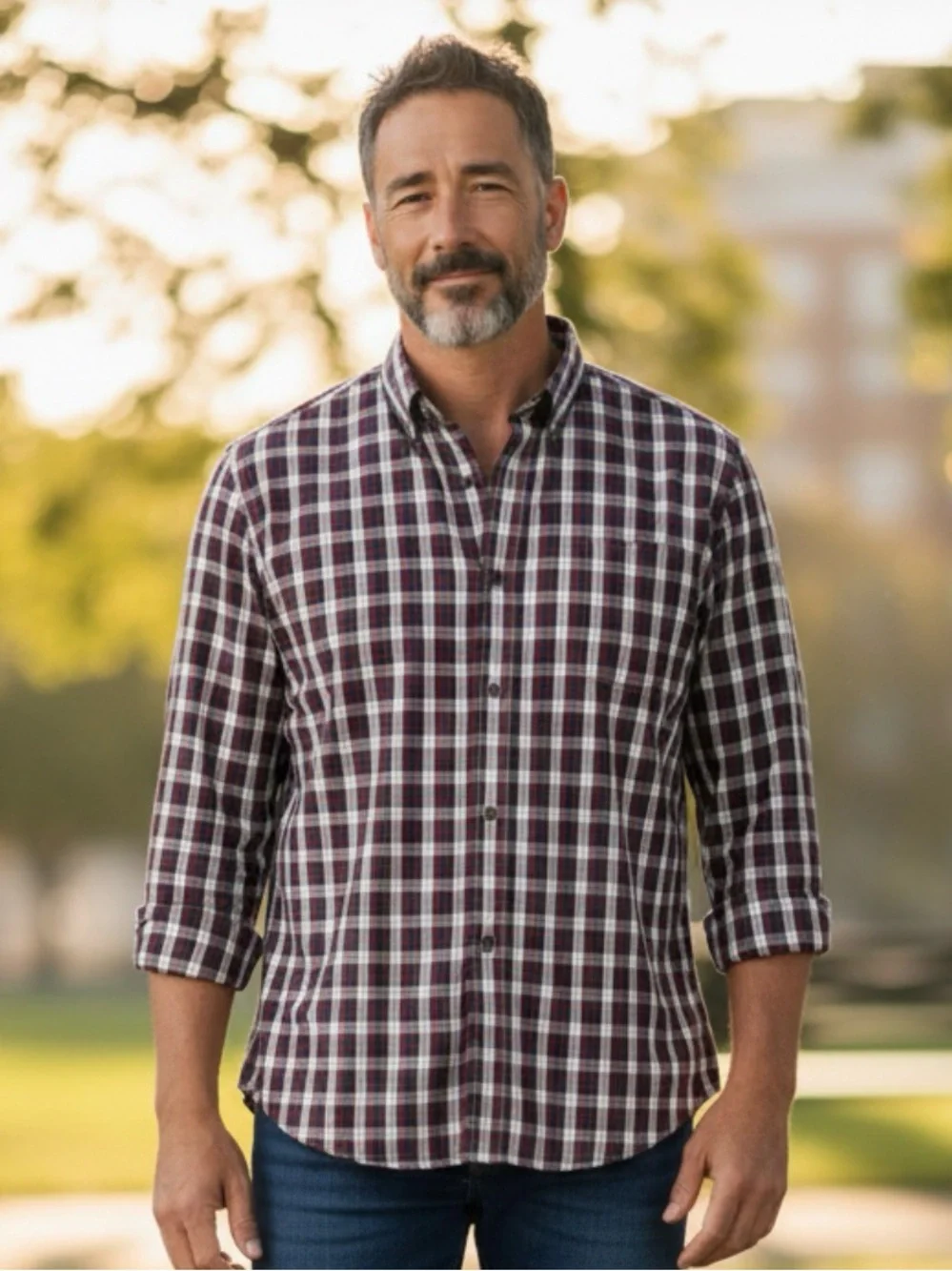 🫶🏻 Banana Republic Plaid Button-Down Shirt